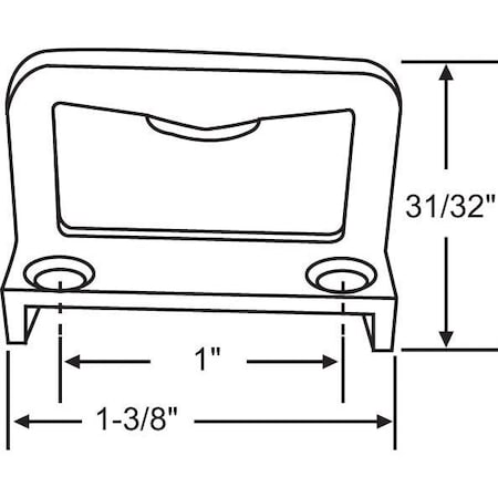 Strybuc Sash Lock Keeper Unfinished 50-699